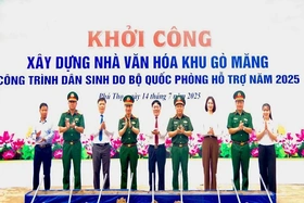 Sư đoàn 316 khởi công xây dựng Nhà văn hóa khu Gò Măng, xã Chí Đám, tỉnh Phú Thọ