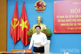 Tổ công tác số 4 của Ban Thường vụ Tỉnh ủy duyệt văn kiện Đại hội Đảng bộ Công an tỉnh nhiệm kỳ 2025-2030