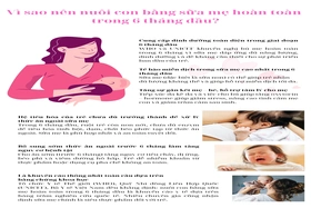 Vì sao nên nuôi con bằng sữa mẹ hoàn toàn trong 6 tháng đầu?