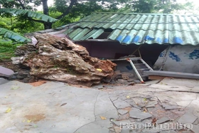 Xã Cao Dương: Đá từ mỏ khai thác lăn vào nhà dân làm sập góc bếp