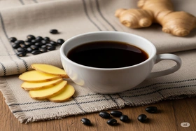 4 tác dụng độc đáo của nước gừng đỗ đen rang