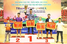 CLB bóng bàn Đoan Hùng đoạt giải Nhất Giải bóng bàn trẻ, thiếu niên, nhi đồng các CLB tỉnh Phú Thọ