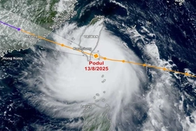 Bão Podul đổ bộ, Đài Loan (Trung Quốc) khẩn trương sơ tán dân