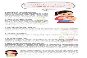 Mẹ cần chuẩn bị những gì trước khi cho con bú?