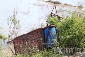 Cần vực lại nghề nuôi cá lồng ở Vân Phú