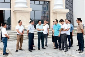 Kiểm tra tiến độ thực hiện dự án Nhà Văn hóa nghệ thuật tỉnh và công tác chuẩn bị phục vụ Đại hội Đảng bộ tỉnh lần thứ I