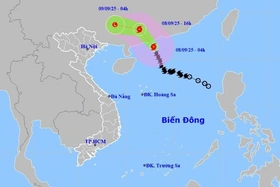 Thời tiết ngày 8/9: Bão số 7 đi vào đất liền Trung Quốc, Bắc Bộ tiếp tục đề phòng mưa dông
