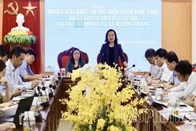 Đoàn ĐBQH tỉnh khảo sát, tiếp xúc cử tri tại các xã Cao Phong và Mường Thàng