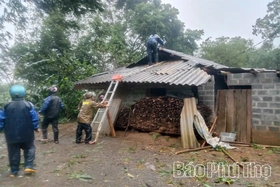 Khẩn trương hỗ trợ Nhân dân khắc phục hậu quả bão số 10