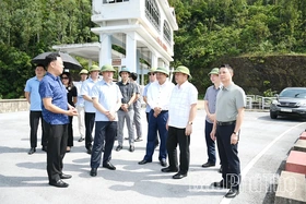 Kiểm tra công tác khắc phục hậu quả hoàn lưu bão số 10 tại khu vực Vĩnh Phúc