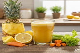 Tác dụng bất ngờ của ly nước ép dứa, cà rốt, cần tây và chanh