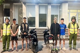 Công an xã Lương Sơn gọi hỏi, giáo dục nhóm đối tượng vi phạm pháp luật