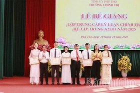 Bế giảng Lớp Trung cấp lý luận chính trị hệ tập trung A25.01