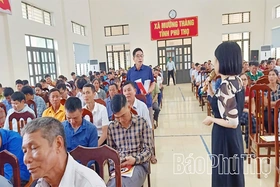 Tập huấn nâng cao nhận thức về trợ giúp pháp lý cho 250 người xã Mường Thàng