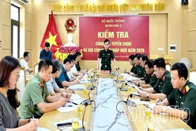 Kiểm tra công tác tuyển chọn và gọi công dân nhập ngũ năm 2026 tại xã Tam Dương