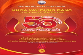 Lễ kỷ niệm 50 năm thành lập Khoa Xây dựng Đảng và đón nhận Huân chương Lao động hạng Ba sẽ diễn ra sáng 15/11/2025