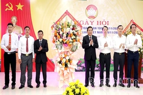 Phó Chủ tịch UBND tỉnh Đinh Công Sứ dự Ngày hội Đại đoàn kết tại xã Lập Thạch