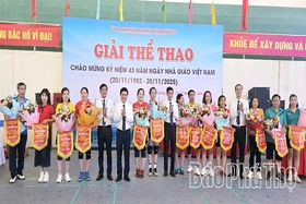 Xã Vĩnh Tường tổ chức giải thể thao chào mừng Ngày Nhà giáo Việt Nam 20/11