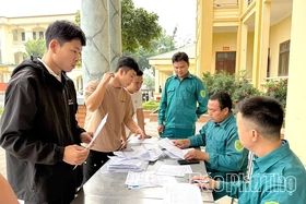 Xã Đại Đình khám tuyển nghĩa vụ quân sự năm 2026