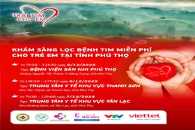 Khám sàng lọc miễn phí bệnh tim bẩm sinh cho trẻ em Phú Thọ