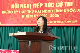 Đại biểu HĐND tỉnh tiếp xúc cử tri tại xã Đào Xá
