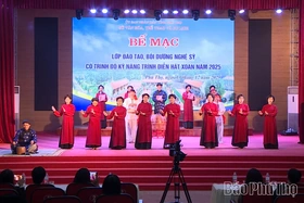 Bế mạc lớp đào tạo, bồi dưỡng nghệ sĩ có trình độ kỹ năng trình diễn Hát Xoan năm 2025