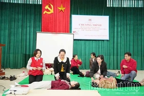 Huấn luyện sơ cấp cứu cho cán bộ, hội viên, tình nguyện viên Hội Chữ thập đỏ tỉnh