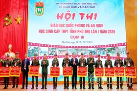 Bế mạc Hội thi Giáo dục quốc phòng và An ninh học sinh THPT lần thứ nhất, năm 2025 cụm II