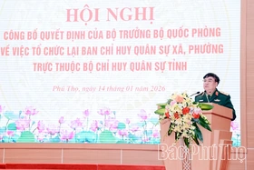 Điều động, bổ nhiệm 148 đồng chí giữ chức Chỉ huy trưởng Ban CHQS các xã, phường