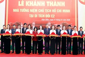Tổng Bí thư Tô Lâm dự lễ khánh thành Nhà tưởng niệm Chủ tịch Hồ Chí Minh tại Đồi E2, Điện Biên