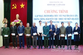 Trao quà Tết cho người có uy tín trong đồng bào dân tộc thiểu số