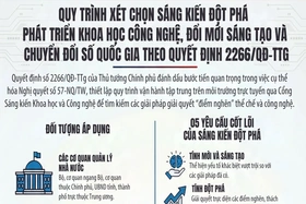 [Infographic] Quy trình xét chọn sáng kiến đột phá phát triển khoa học công nghệ, đổi mới sáng tạo và chuyển đổi số