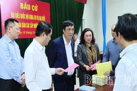 Kiểm tra công tác chuẩn bị bầu cử tại các phường Việt Trì, Phú Thọ, Âu Cơ và xã Lâm Thao