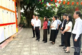 Kiểm tra công tác chuẩn bị bầu cử&nbsp;tại các xã Yên Lạc, Nguyệt Đức