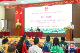 HĐND phường Tân Hòa tổ chức kỳ họp tổng kết nhiệm kỳ 2021 - 2026