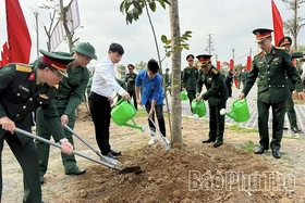 Khu vực phòng thủ 4 - Vĩnh Yên phát động “Tết trồng cây đời đời nhớ ơn Bác Hồ” Xuân Bính Ngọ