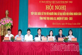 Tiếp xúc giữa cử tri với người ứng cử đại biểu HĐND tỉnh tại Đơn vị bầu cử số 14