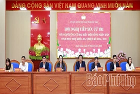 Ứng cử viên đại biểu HĐND tỉnh tiếp xúc cử tri các xã Xuân Lũng, Lâm Thao, Phùng Nguyên, Bản Nguyên