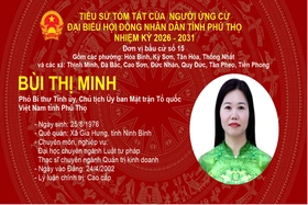Tiểu sử và chương trình hành động ứng cử đại biểu HĐND tỉnh nhiệm kỳ 2026-2031 của đồng chí Bùi Thị Minh
