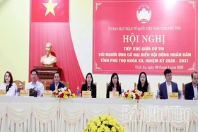 Ứng cử viên đại biểu HĐND tỉnh tiếp xúc cử tri xã Vĩnh An