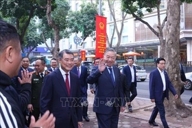 Tổng Bí thư Tô Lâm bỏ phiếu bầu cử tại phường Ba Đình, Hà Nội