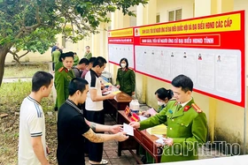 Gần 2.000 người bị tạm giữ, tạm giam ở Phú Thọ thực hiện quyền bầu cử
