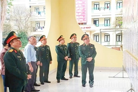 Cán bộ, chiến sĩ Ban CHPTKV 2 - Thống Nhất hướng về Ngày hội non sông