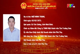 Chương trình hành động ứng cử Đại biểu Quốc hội khóa XVI của đồng chí Ngô Minh Trọng