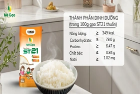 Giá trị dinh dưỡng trong 100g gạo ST21: Bảng thành phần chi tiết