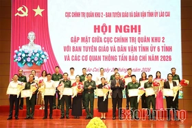 Gặp mặt giữa Cục Chính trị Quân khu 2 với Ban Tuyên giáo và Dân vận Tỉnh ủy 6 tỉnh, các cơ quan thông tấn, báo chí năm 2026