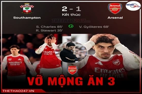 Southampton tạo địa chấn, Arsenal chính thức vỡ mộng ăn ba mùa 2025/26
