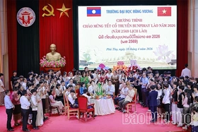 Hung Vuong University Celebrates Lao Traditional New Year Bunpimay 2026