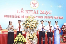Khai mạc Đại hội Thể dục thể thao xã Lập Thạch lần thứ nhất năm 2026