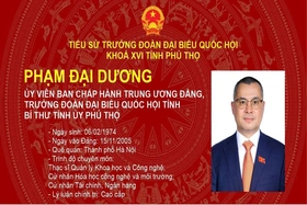Tiểu sử Trưởng Đoàn đại biểu Quốc hội khóa XVI tỉnh Phú Thọ
